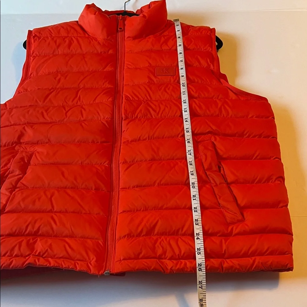 Calvin Klein Jeans Bold Orange Vest Size L EUC Outdoor Hiking Camping - Picture 10 of 11
